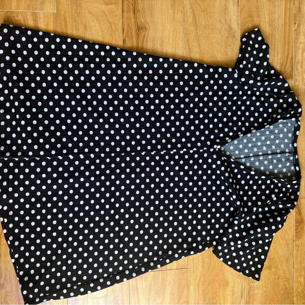 Zara Gray and White Polka Dot Knit